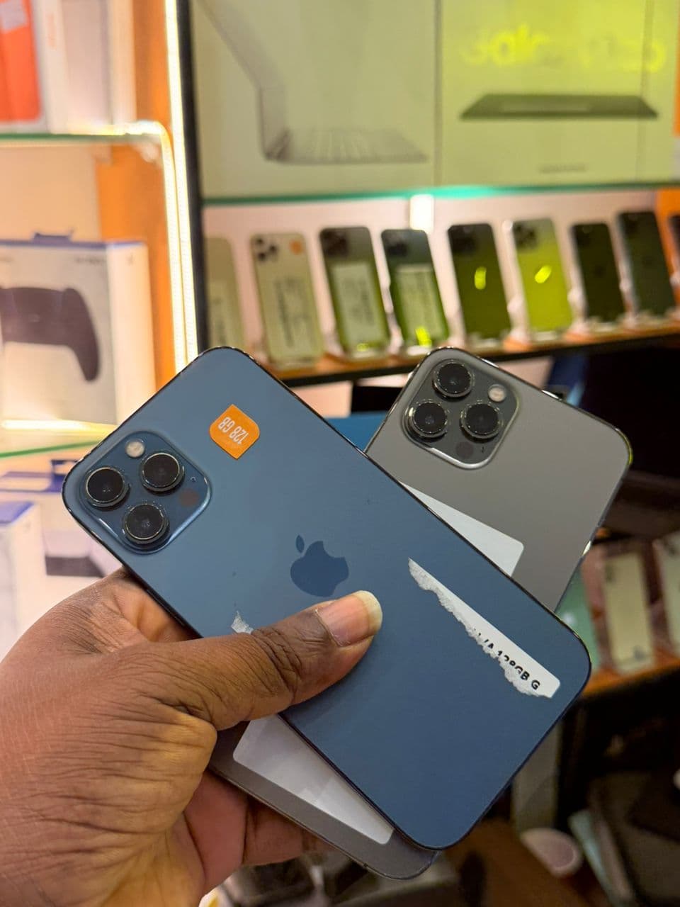 iPhone Pro units in titanium finishes