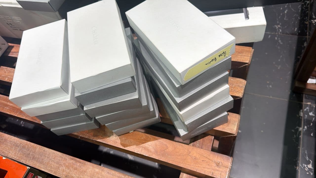 Stack of Apple Watch boxes